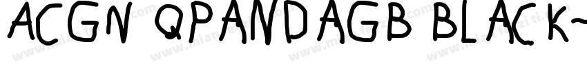 ACGN QPandaGB Black字体转换
